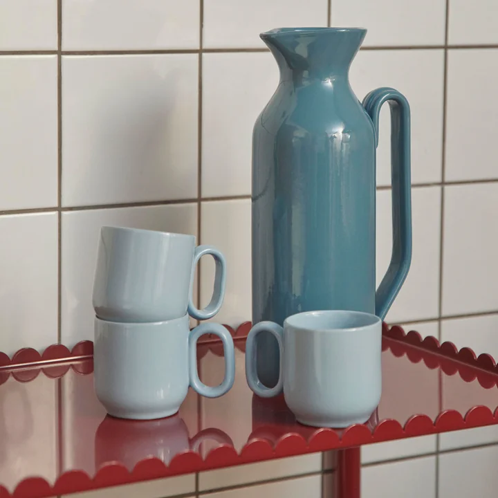 Barro Mug with handle, light blue from HAY