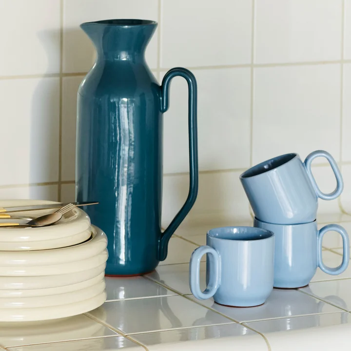 Barro Mug with handle, light blue from HAY