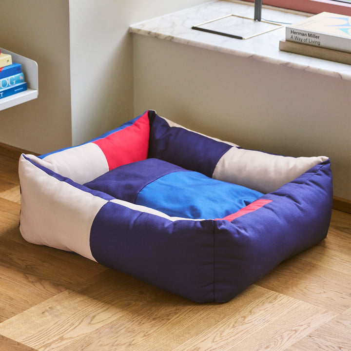 Dog bed, M, red / blue from Hay