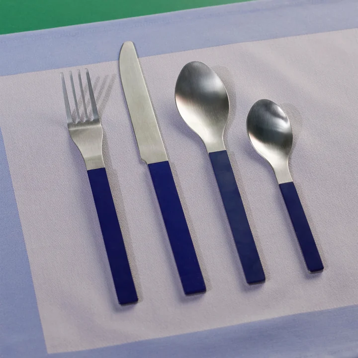 MVS Cutlery set, dark blue (set of 4) by HAY