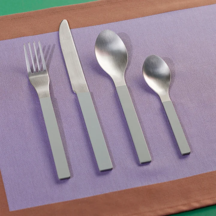 MVS Cutlery set, green (set of 4) by HAY