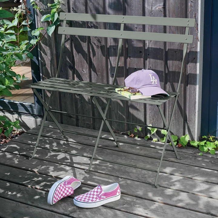 Bistro 2-seater folding bench from Fermob