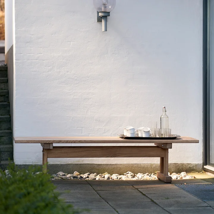 FDB Møbler - M15 Garden bench 49.5 x 180 cm, natural oiled ash