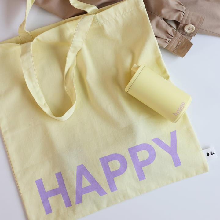 AJ Favourite Carrier bag, Happy / soft yellow by Design Letters