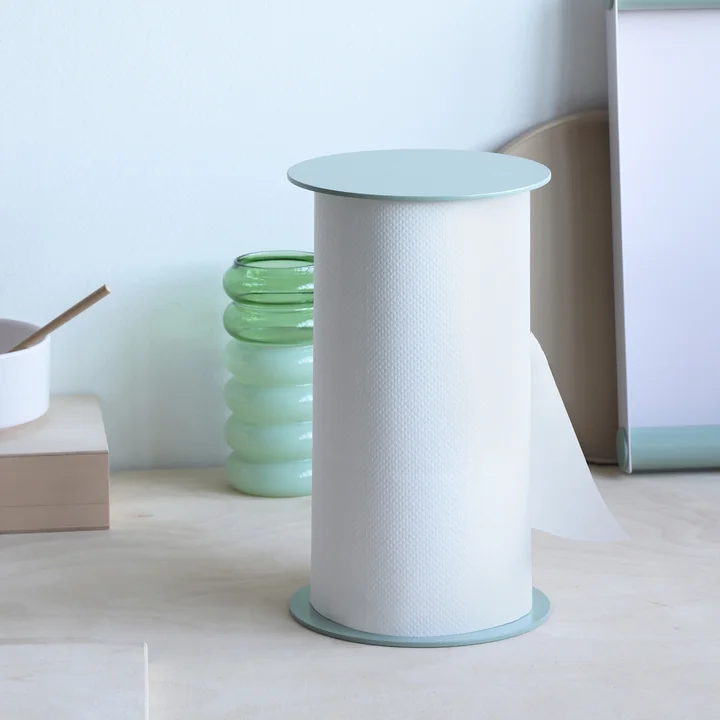Rolling Kitchen roll holder, frosty green from Design Letters