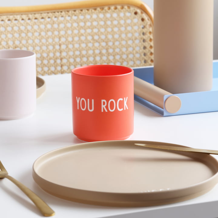 AJ Favourite Porcelain mug, You Rock / red by Design Letters