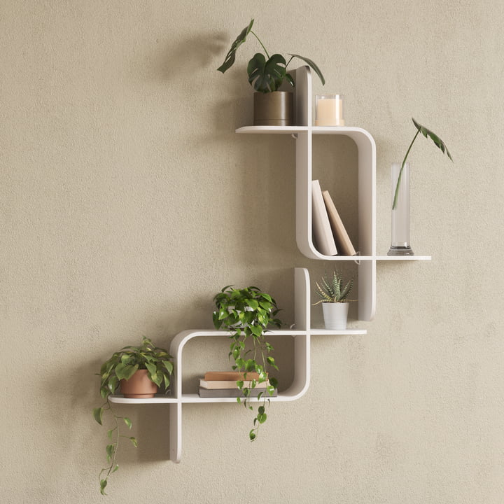 Montage Floating shelf, rubberwood white from Umbra