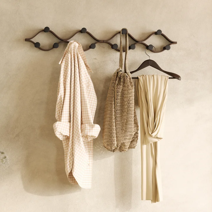 Montage Wall-mounted wardrobe, black / walnut from Umbra