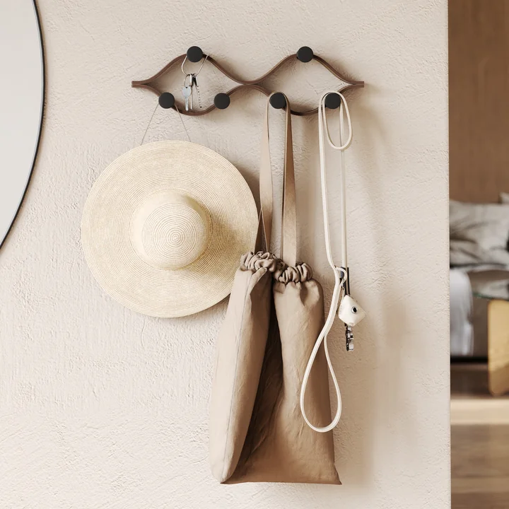 Montage Wall-mounted wardrobe, black / walnut from Umbra
