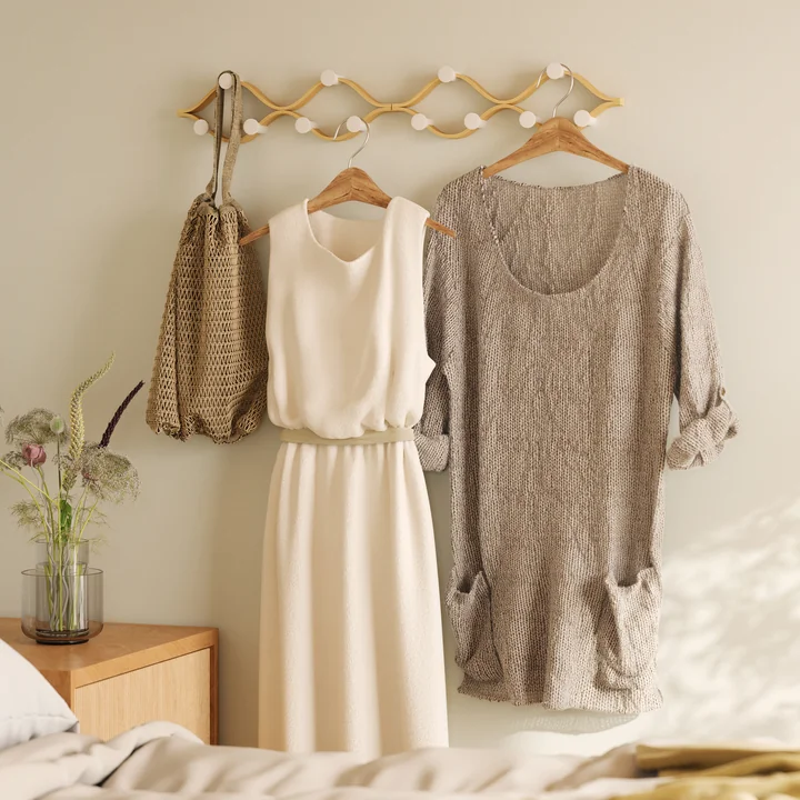 Montage Wall-mounted wardrobe, white / natural by Umbra