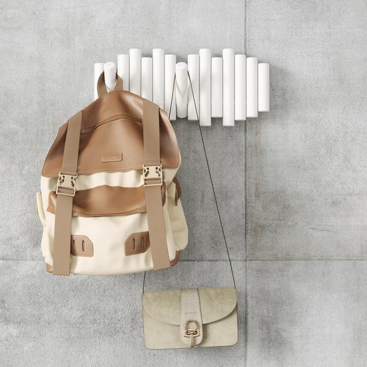 Picket Wall coat rack, white pine from Umbra