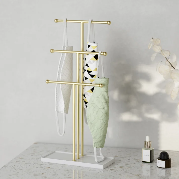 Umbra - Trigem Jewelry stand, brass / white