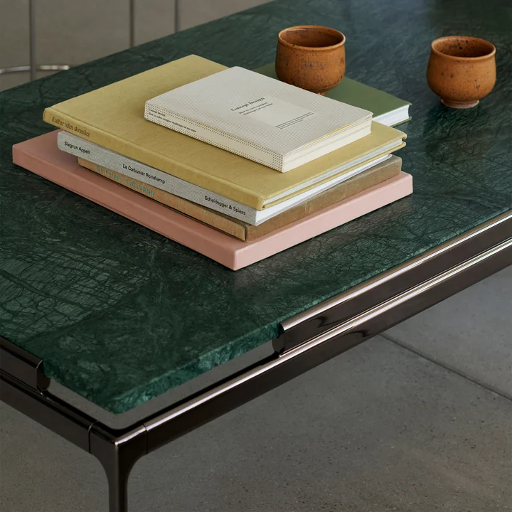Sett Coffee Table LN12, Verde Guatemala / dark chrome from & Tradition