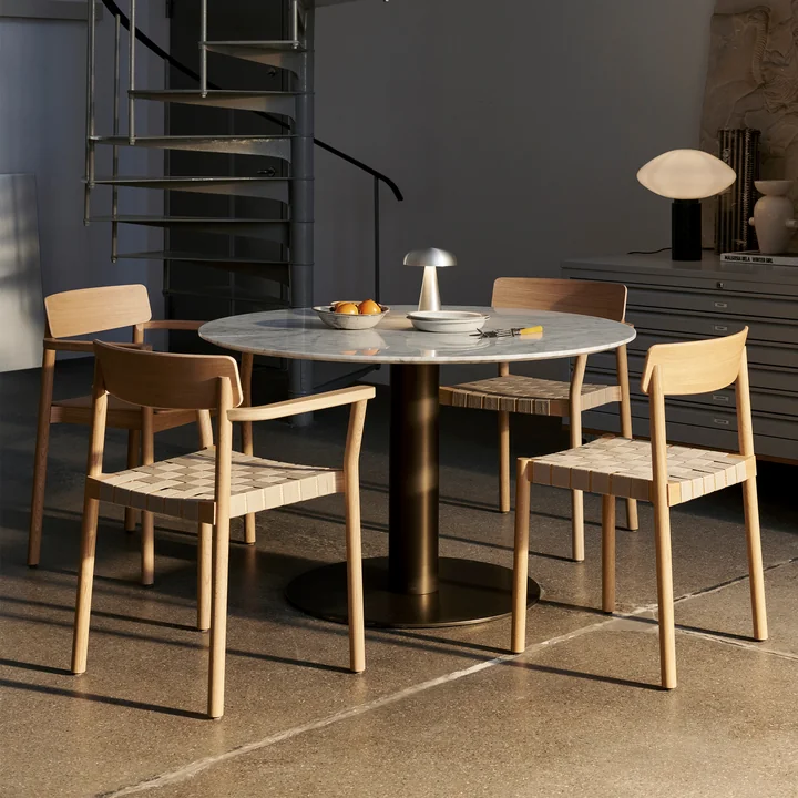 Betty TK9 Armchair, natural oak / natural fabric by & Tradition