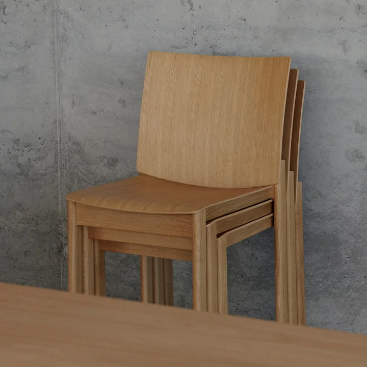 Allwood Side Chair AV35, oak lacquered from & Tradition