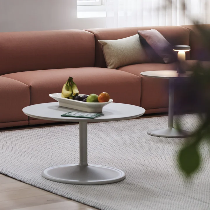 Soft Coffee table, Ø 95 cm, H 42 cm, gray by Muuto