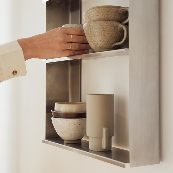 Taper wall shelf, stainless steel from Form & Refine