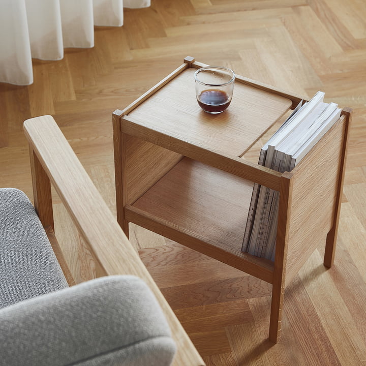 Journal Side table, oiled oak from Form & Refine