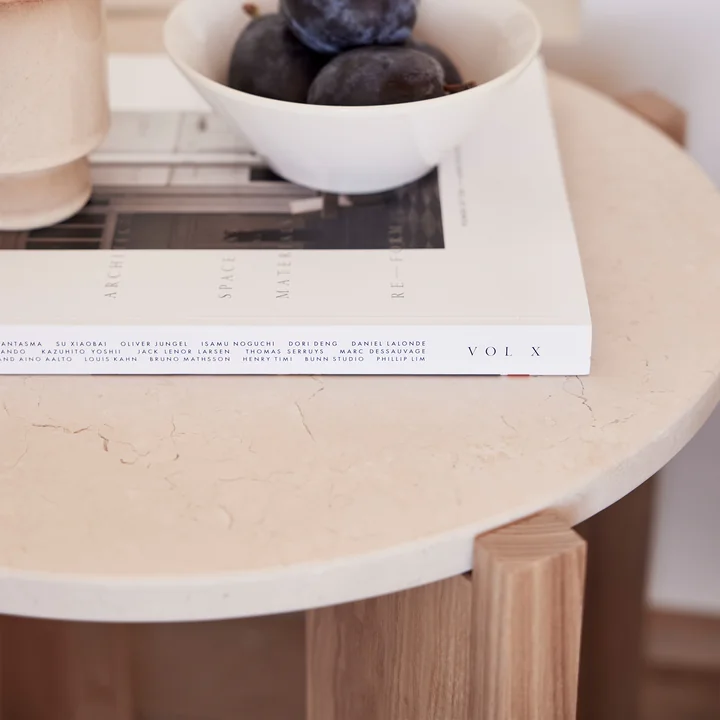 Lune Marble side table from OYOY