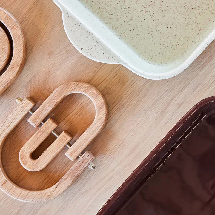 OYOY - Rainbow wooden coaster, natural