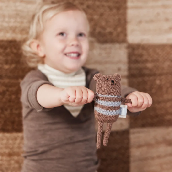 Bella Bear rattle, brown melange from OYOY Mini