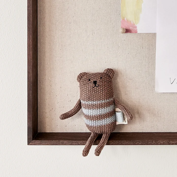 Bella Bear rattle, brown melange from OYOY Mini