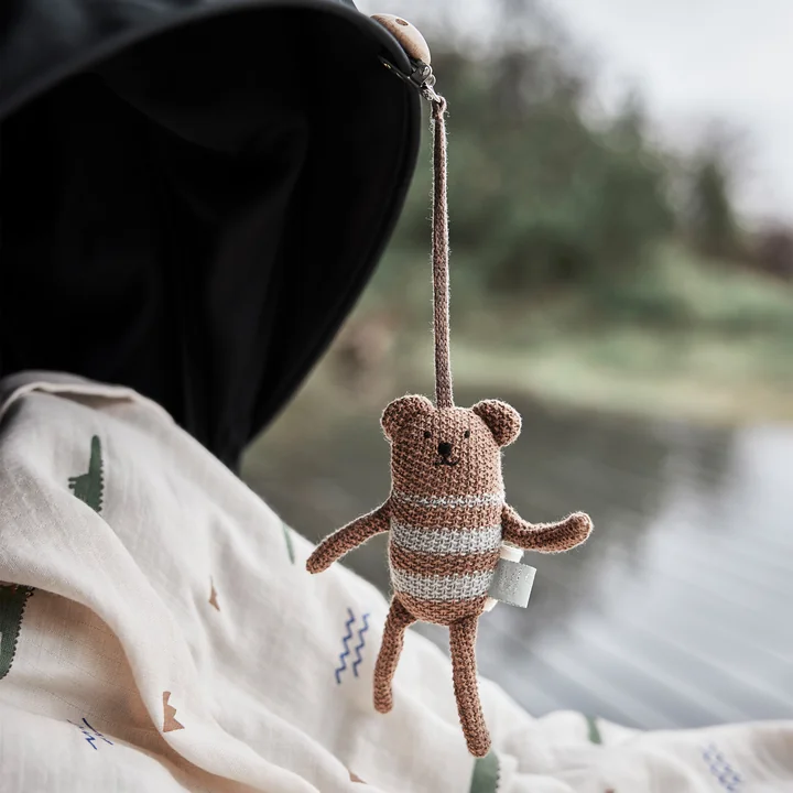 Bella Bear rattle, brown melange from OYOY Mini