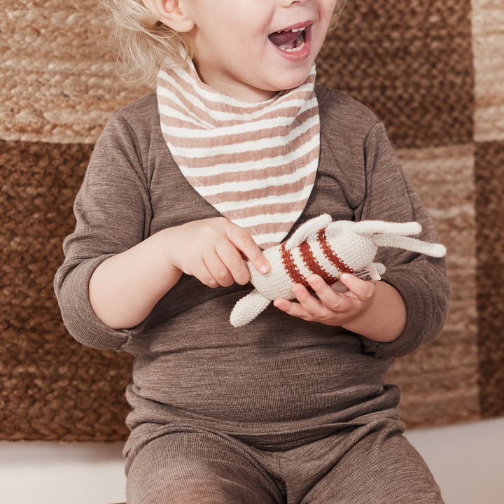 Musetti Mouse rattle, off-white / melange from OYOY Mini