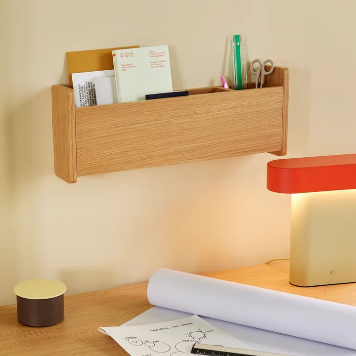 Sleek Table lamp and AtHand organizer from Hübsch Interior