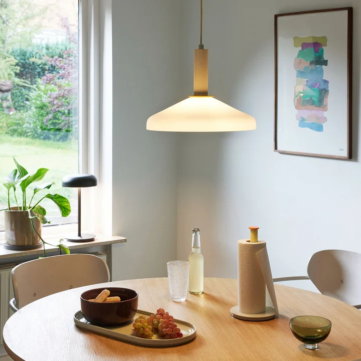 Amare tray and Apollo pendant light by Hübsch Interior
