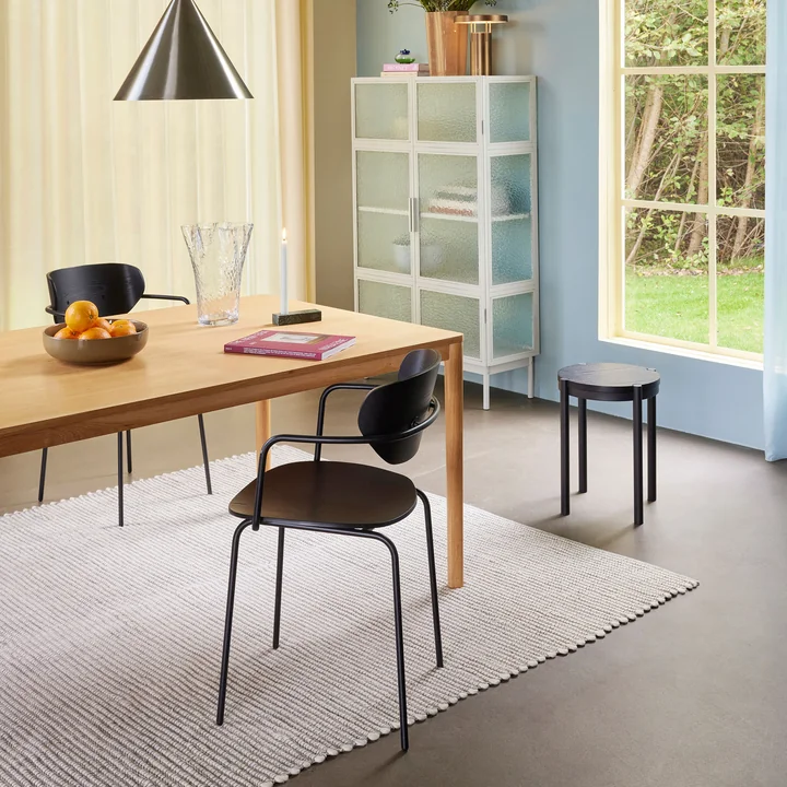 Plex cabinet and Arch chair from Hübsch Interior