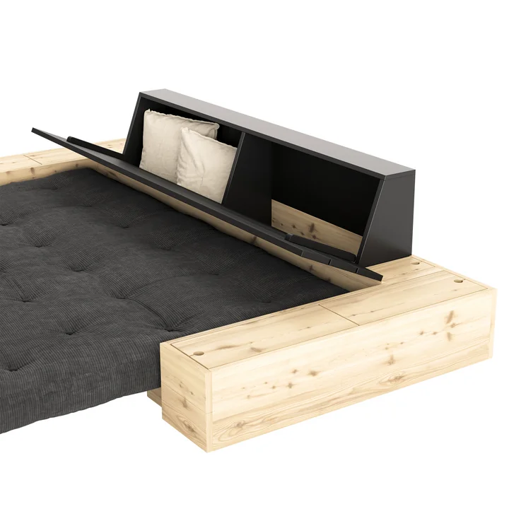 Karup Design - Base Sofa bed, black lacquered / dark grey