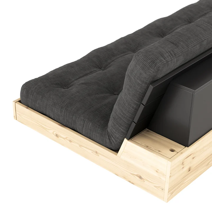 Karup Design - Base Sofa bed, black lacquered / dark grey