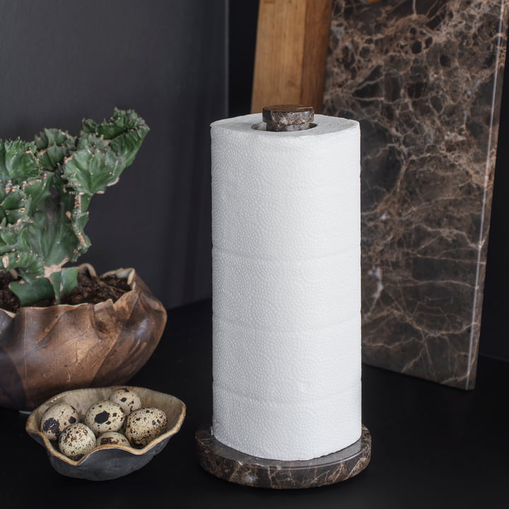 Marble kitchen roll holder from Mette Ditmer