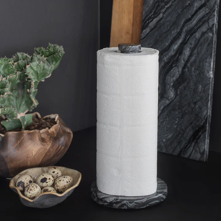Marble kitchen roll holder from Mette Ditmer