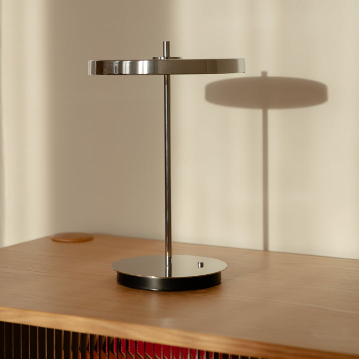 Umage - Asteria Move LED Table lamp V2, H 30.6 cm, polished steel