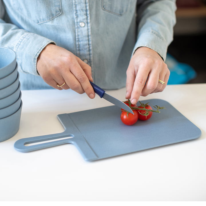 Koziol - Snap Cutting board S, nature flower blue