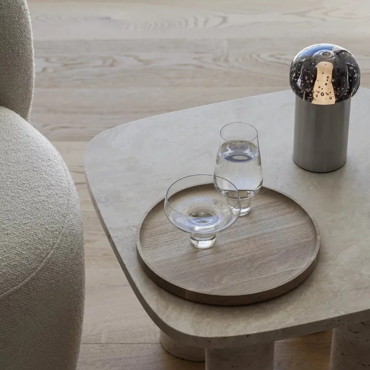 Iris LED table lamp with rechargeable battery from Blomus