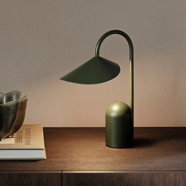 Arum Rechargeable LED table lamp, green from Ferm Living