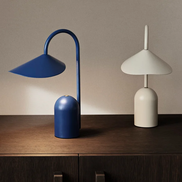 Arum Rechargeable LED table lamp, light blue and cashmere from Ferm Living