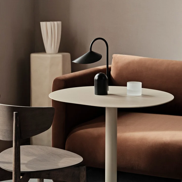 Arum Rechargeable LED table lamp, black from Ferm Living