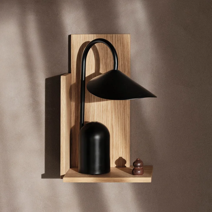 Arum Rechargeable LED table lamp, black from Ferm Living