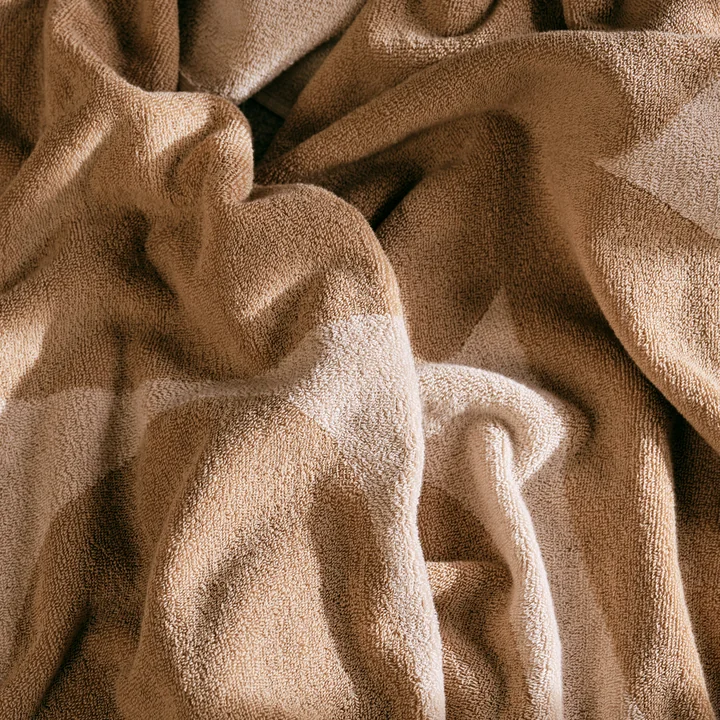 Ebb Towels, sand/natural white from Ferm Living