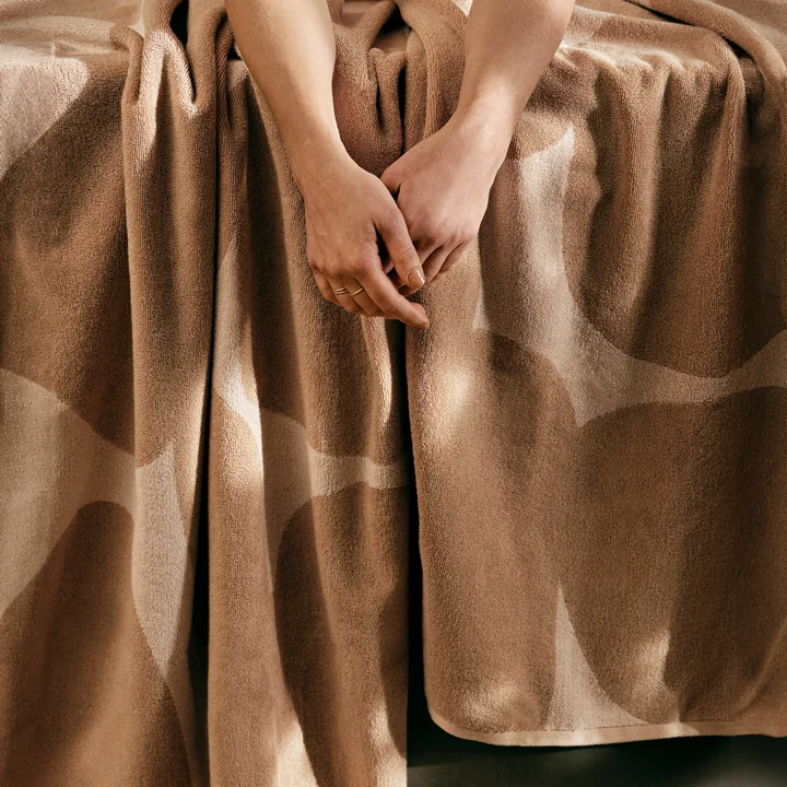 Ebb Towels, sand/natural white from Ferm Living