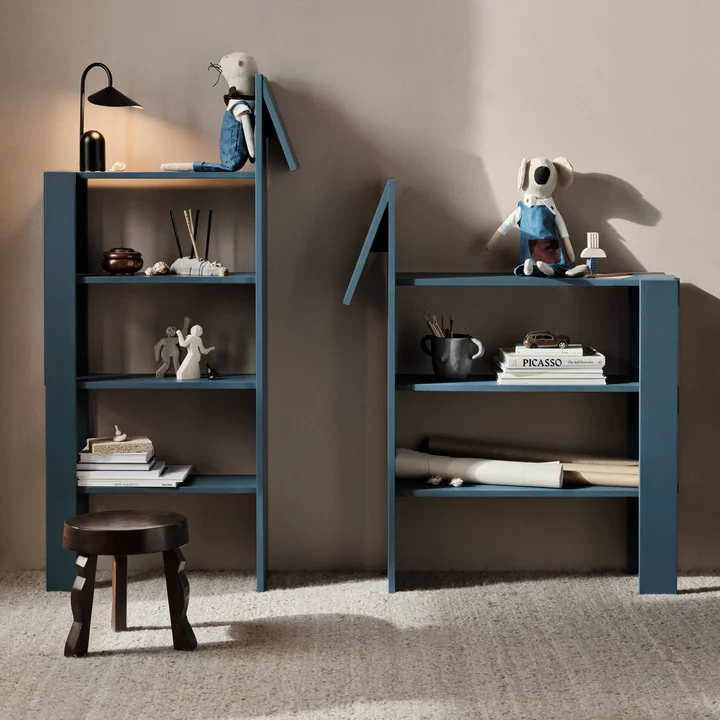 Giraffe Bookshelf, dark blue from Ferm Living