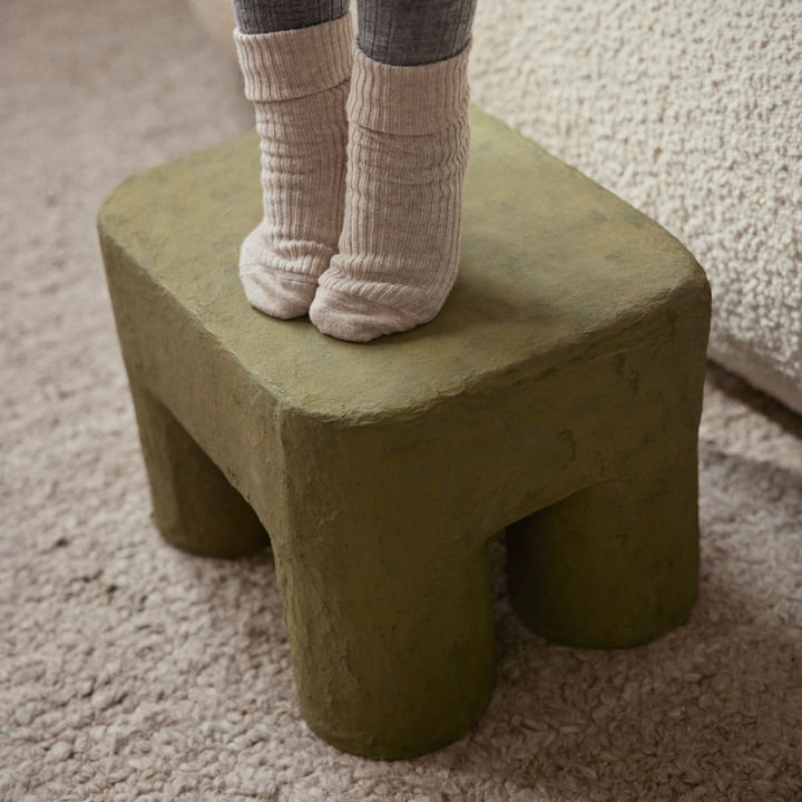 Podo Stool, khaki from ferm Living