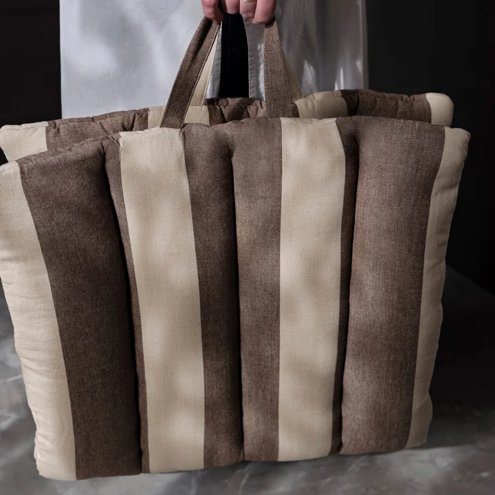 Strand Folding mat, brown/beige from Ferm Living