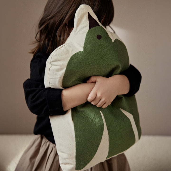 Swif Bird Cushion, avocado green from ferm Living