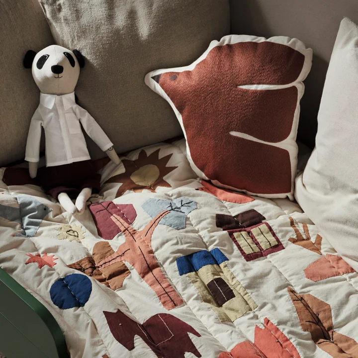 Swif Bird Cushion, baked clay from Ferm Living