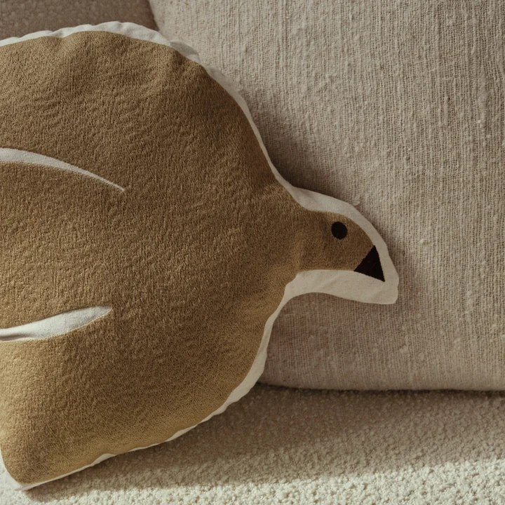 Swif Bird Cushion, silver fern from Ferm Living